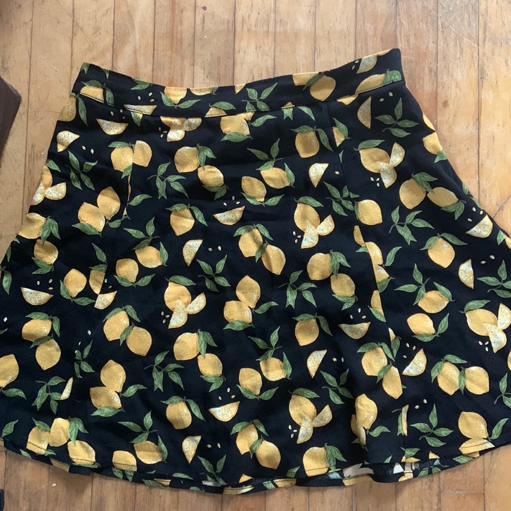 Reformation lemon skirt